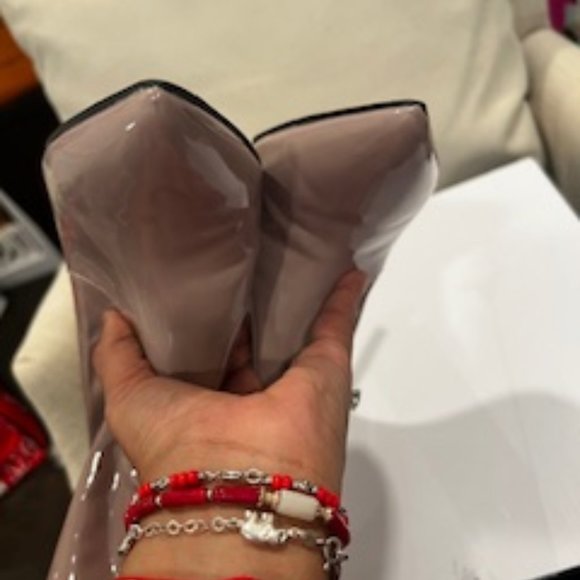 Used Pink Mauve Patent Nine West Women's Jody3 Ankle Bootie - Picture 9 of 16